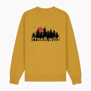 Felpa girocollo - free and wild