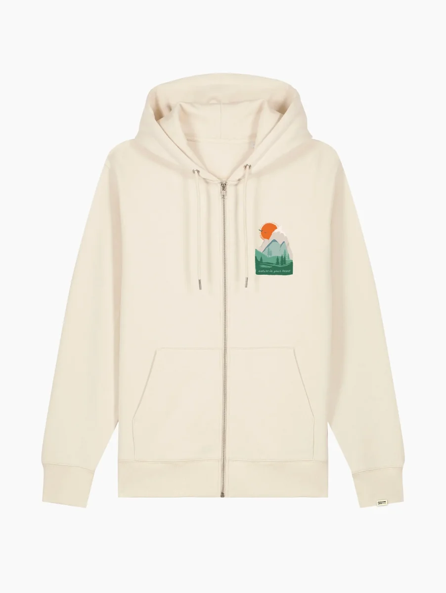 Felpa zip - Orange Sun - immagine 2