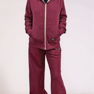 Pantalone donna in felpa modello palazzo