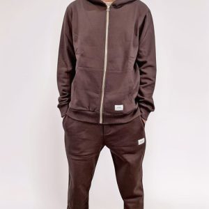 Pantalone uomo in cotone felpato