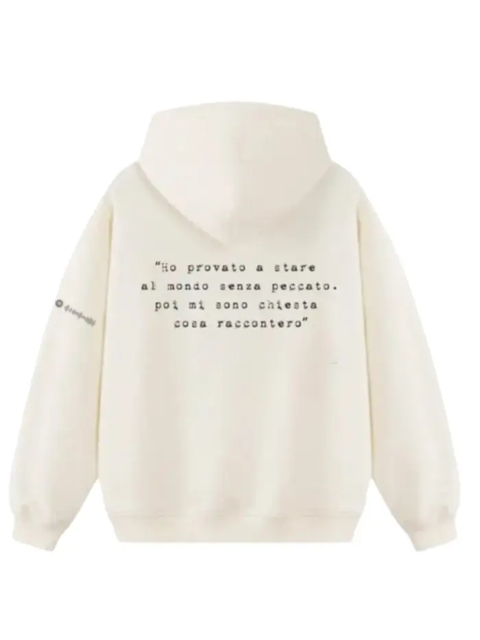 Felpa Sarah Toscano Horda 100% Cotone con Cappuccio - immagine 4