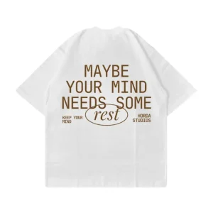 T-Shirt Bianca Rest Boxy Fit 100% Cotone