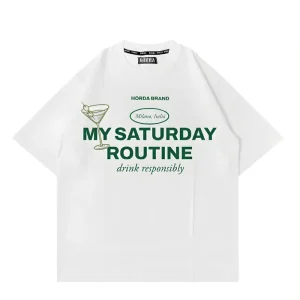 T-Shirt Boxy Fit 200g Made in Italy My Routine - Cotone Premium Heavyweight