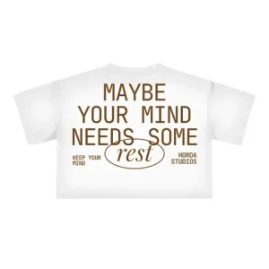 T-Shirt Donna Rest Boxy Fit Cropped 100% Cotone Made in Italy