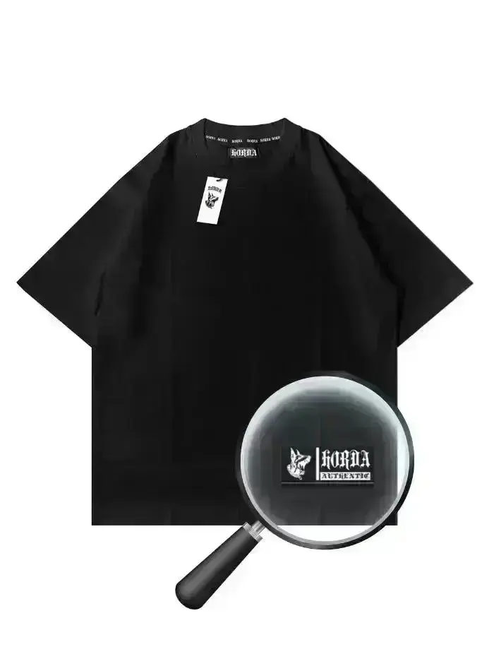 T-shirt Boxy Fit Nera 100% cotone Gotic Dog - immagine 6