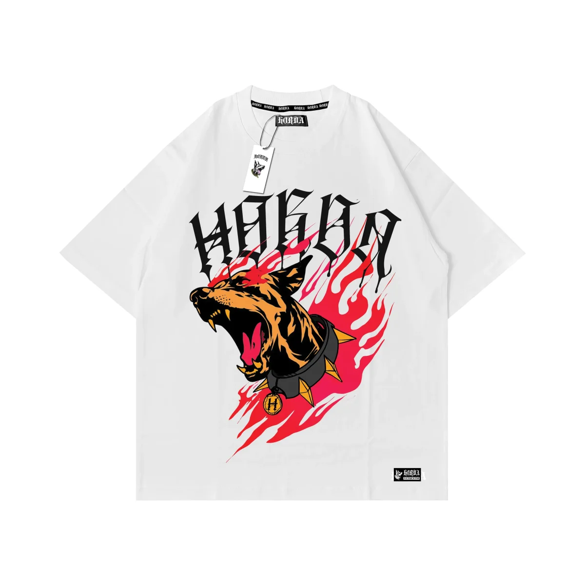 T-shirt Boxy Fit 100% Cotone Horda Brand Dobermann urban clothing