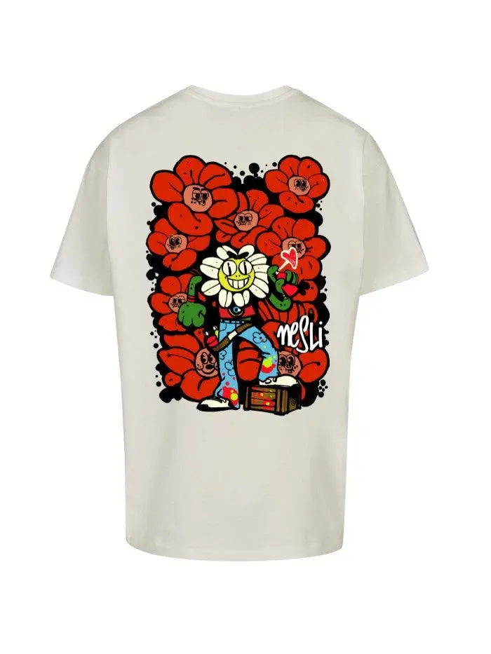T-shirt Nesli 100% cotone Horda Brand x NESLI Bianca