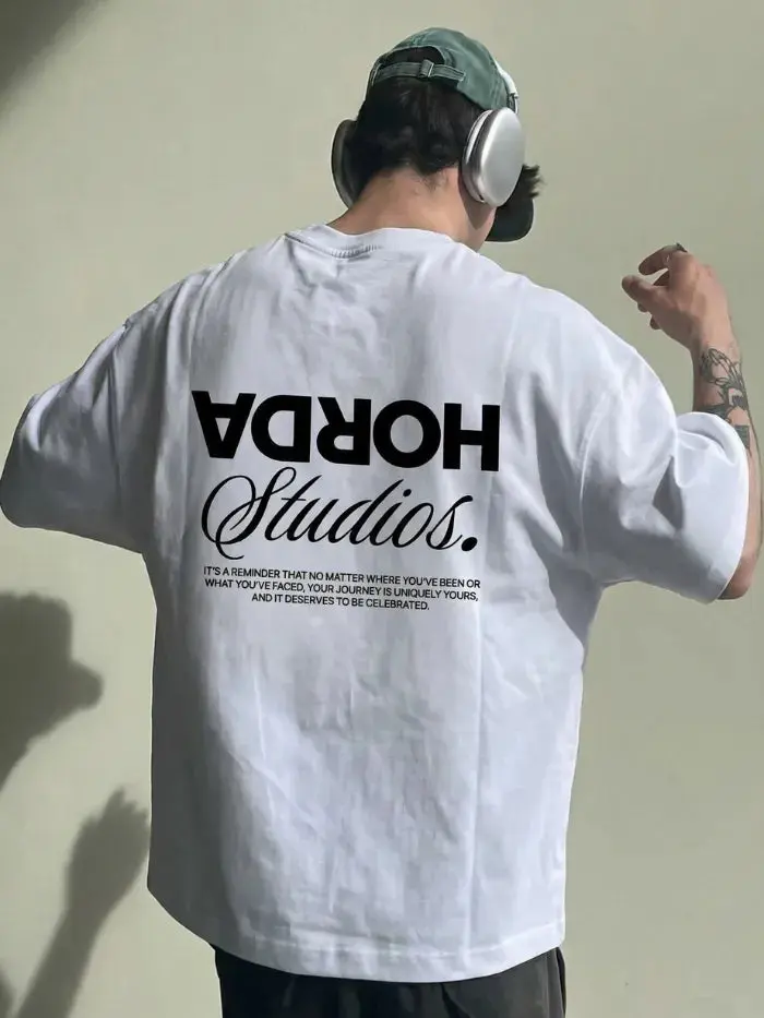 T-shirt "Reverse" 100% Cotone Vestibilità Oversize Made in Italy - immagine 4