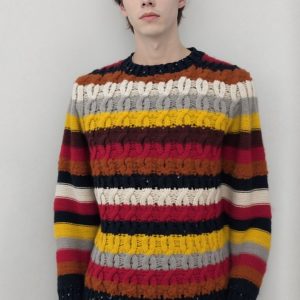 Maglione ad intarsi girocollo