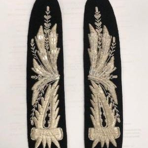 ALAMARI IN CANOTTIGLIA ARGENTO FONDO NERO PER CARABINIERI