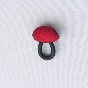 Anello bozzolo di seta Rosso