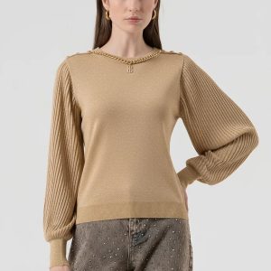 Maglia regular con lana e lurex