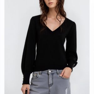 Maglieria regular fit con scollo a V drop