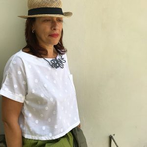 Maglia Cubetto Mini Bianca a Poise