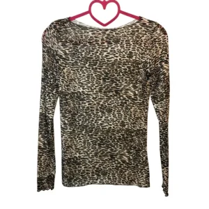 Maglia seconda pelle misto cashmere e viscosa, Animalier!
