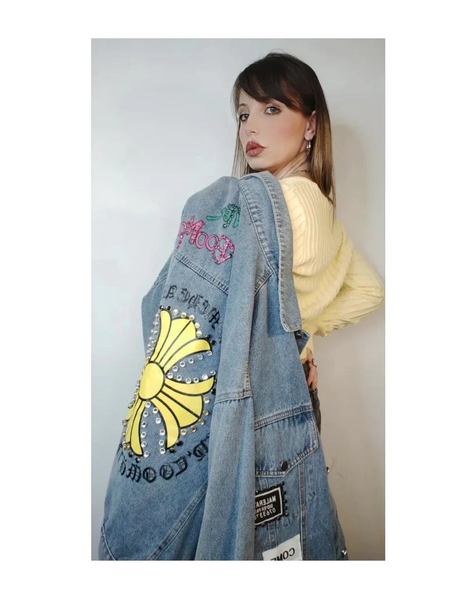 Giacca Over Jeans borchie patch e stampe ➕! - immagine 4